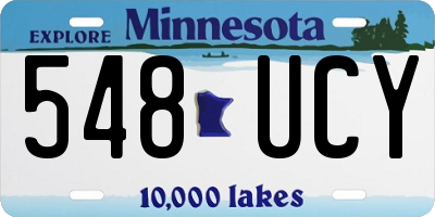 MN license plate 548UCY