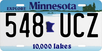 MN license plate 548UCZ