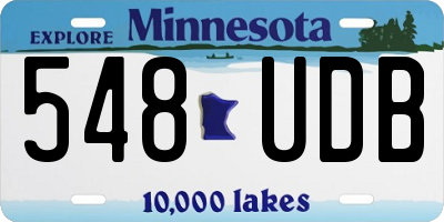 MN license plate 548UDB