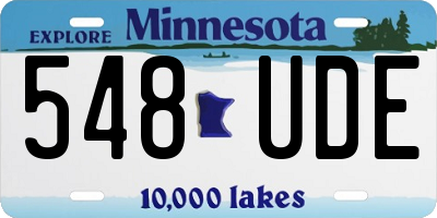 MN license plate 548UDE