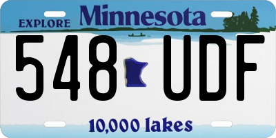 MN license plate 548UDF