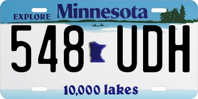 MN license plate 548UDH