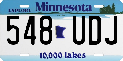 MN license plate 548UDJ
