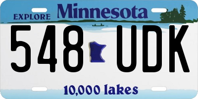 MN license plate 548UDK