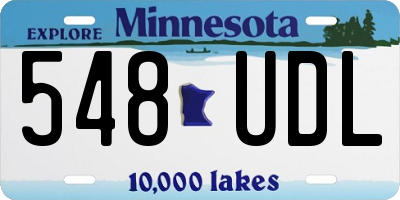 MN license plate 548UDL