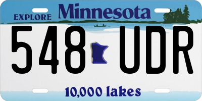 MN license plate 548UDR