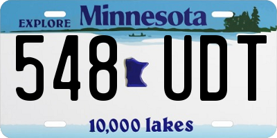 MN license plate 548UDT