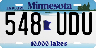 MN license plate 548UDU