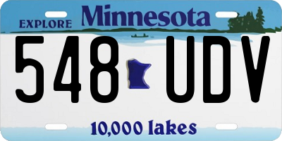 MN license plate 548UDV