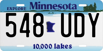 MN license plate 548UDY