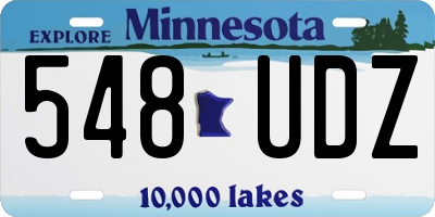 MN license plate 548UDZ