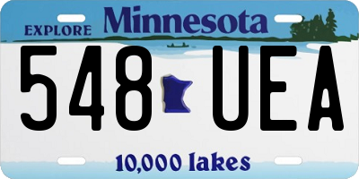 MN license plate 548UEA