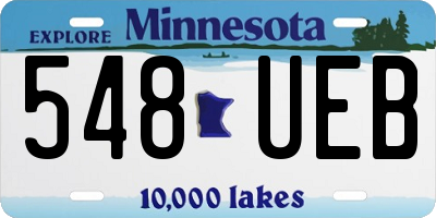 MN license plate 548UEB