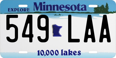 MN license plate 549LAA