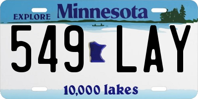 MN license plate 549LAY