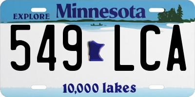 MN license plate 549LCA