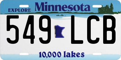 MN license plate 549LCB