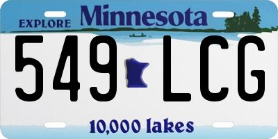 MN license plate 549LCG