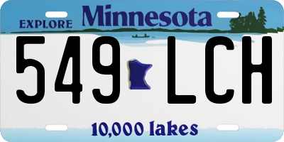 MN license plate 549LCH