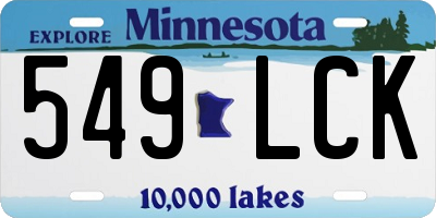 MN license plate 549LCK