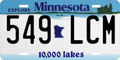 MN license plate 549LCM