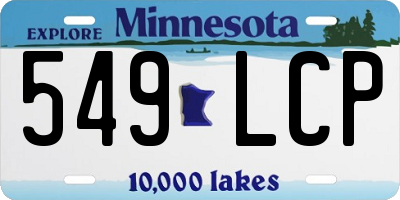 MN license plate 549LCP