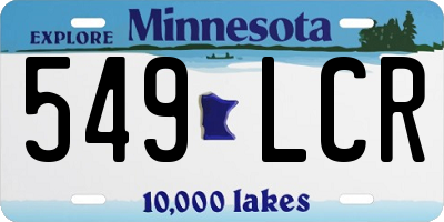 MN license plate 549LCR