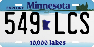 MN license plate 549LCS