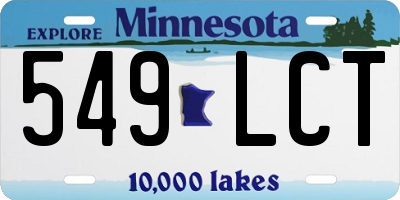 MN license plate 549LCT