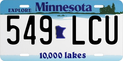 MN license plate 549LCU