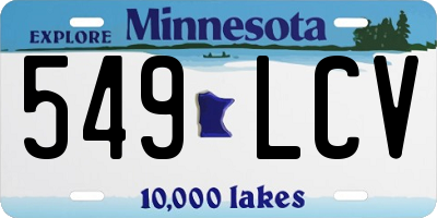 MN license plate 549LCV