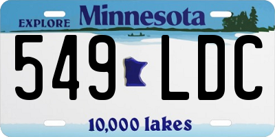 MN license plate 549LDC