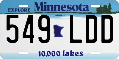 MN license plate 549LDD