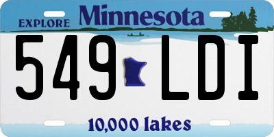 MN license plate 549LDI
