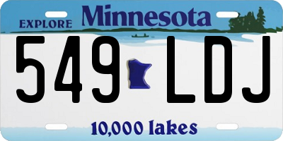 MN license plate 549LDJ
