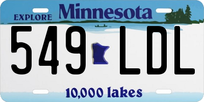 MN license plate 549LDL
