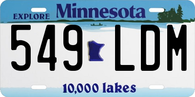 MN license plate 549LDM