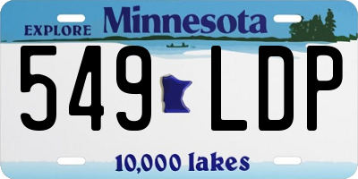 MN license plate 549LDP