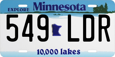 MN license plate 549LDR