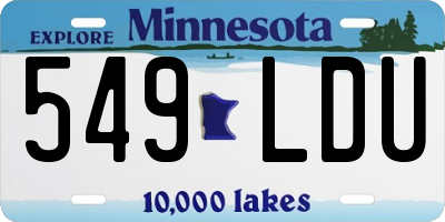 MN license plate 549LDU