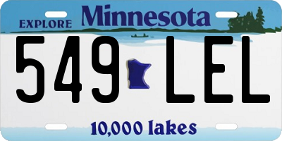 MN license plate 549LEL