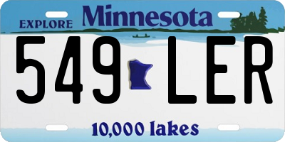MN license plate 549LER