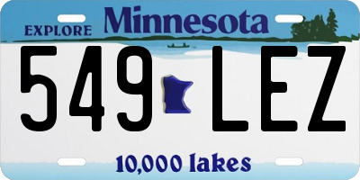 MN license plate 549LEZ
