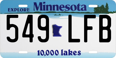 MN license plate 549LFB