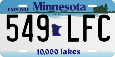 MN license plate 549LFC