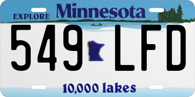 MN license plate 549LFD