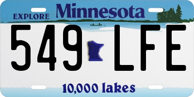 MN license plate 549LFE