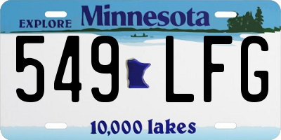 MN license plate 549LFG