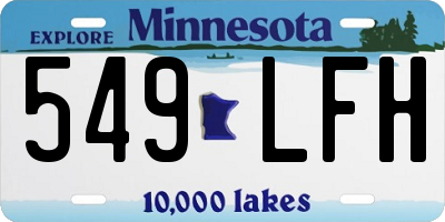 MN license plate 549LFH