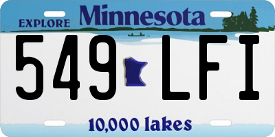 MN license plate 549LFI